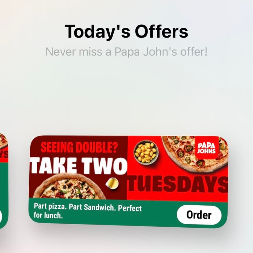 Screenshot of Papa John's Order Tracker project