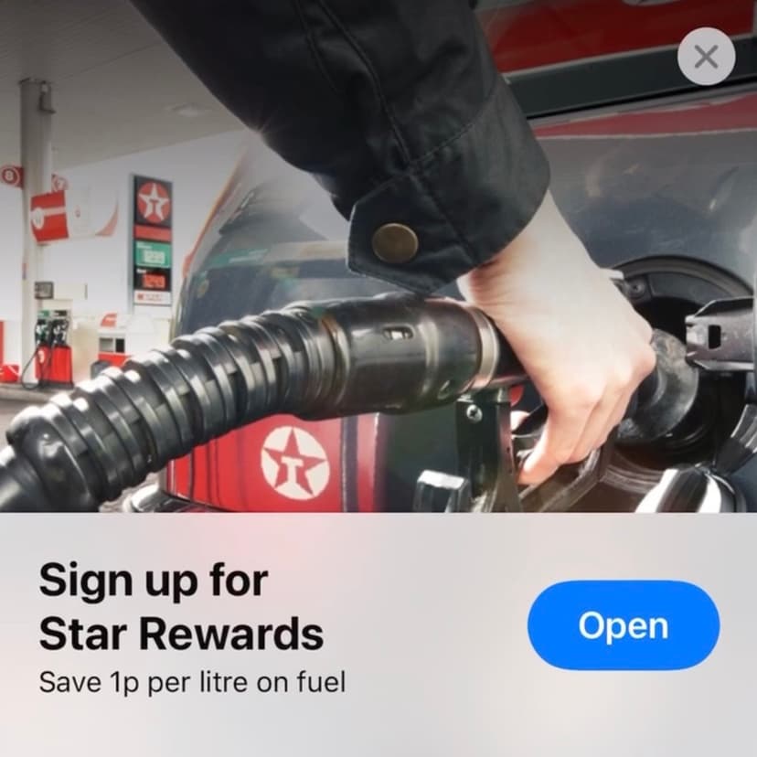 Screenshot of Texaco Rewards Onboarding project